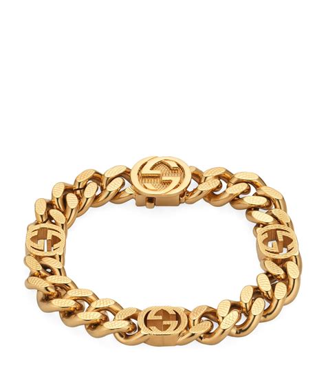 gucci interlocking g bracelet gold|gucci interlocking g chain bracelet.